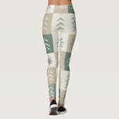 Seamless Scandinavian Christmas tree pattern Leggings (Rückseite)