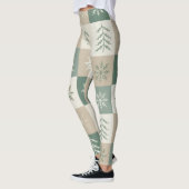 Seamless Scandinavian Christmas tree pattern Leggings (Links)