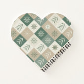 Seamless Scandinavian Christmas tree pattern Notizblock (Rückseite)