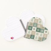 Seamless Scandinavian Christmas tree pattern Notizblock (Innenseite)