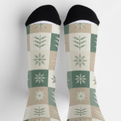 Seamless Scandinavian Christmas tree pattern Socken (Oben)