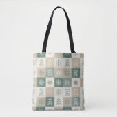 Seamless Scandinavian Christmas tree pattern Tasche (Vorderseite)