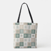 Seamless Scandinavian Christmas tree pattern Tasche (Rückseite)