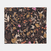 Seamless schönes Paisley-Blumenmuster Fleecedecke (Vorderseite (Horizontal))