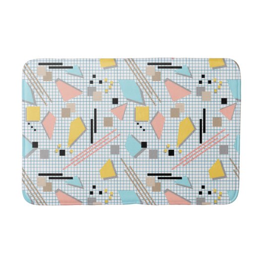 Seamless school geometric memphis shapes pattern s badematte (Vorderseite)