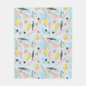 Seamless school geometric memphis shapes pattern s fleecedecke (Vorderseite)