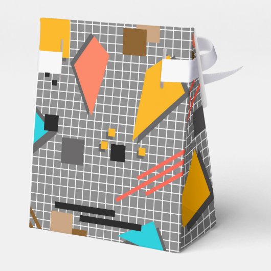 Seamless school geometric memphis shapes pattern s geschenkschachtel (Rückseite)