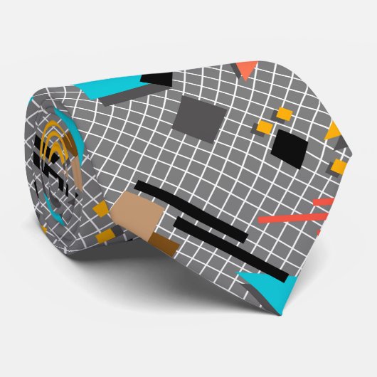Seamless school geometric memphis shapes pattern s krawatte (Gerollt)
