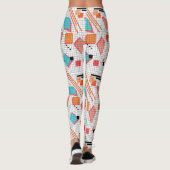Seamless school geometric memphis shapes pattern s leggings (Rückseite)