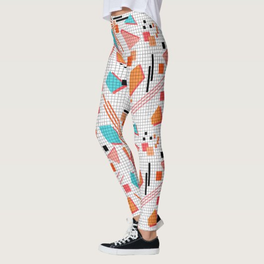 Seamless school geometric memphis shapes pattern s leggings (Links)
