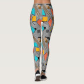 Seamless school geometric memphis shapes pattern s leggings (Rückseite)