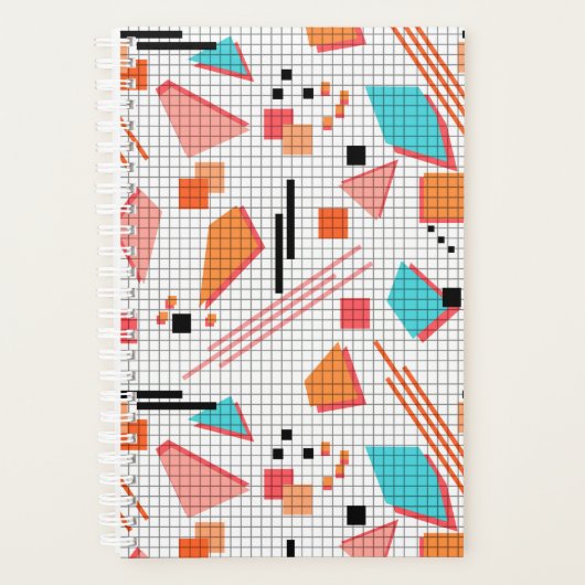 Seamless school geometric memphis shapes pattern s planer (Vorderseite)