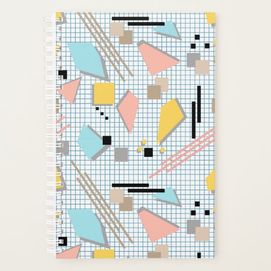 Seamless school geometric memphis shapes pattern s planer (Vorderseite)