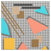 Seamless school geometric memphis shapes pattern s stoff (Nahaufnahme)
