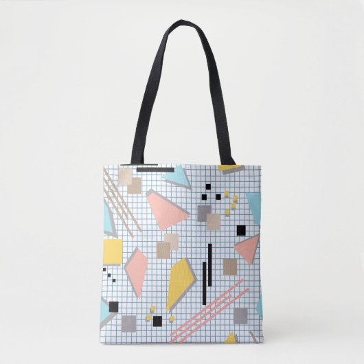 Seamless school geometric memphis shapes pattern s tasche (Vorderseite)