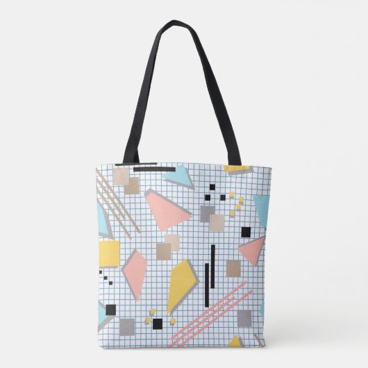 Seamless school geometric memphis shapes pattern s tasche (Rückseite)