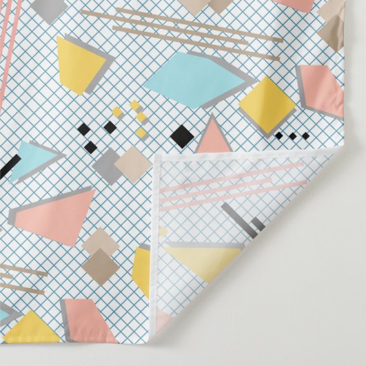 Seamless school geometric memphis shapes pattern s wandteppich (Detail)