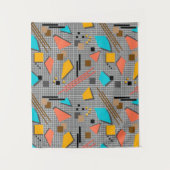 Seamless school geometric memphis shapes pattern s wandteppich (Vorderseite)