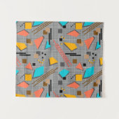 Seamless school geometric memphis shapes pattern s wandteppich (Vorderseite (Horizontal))