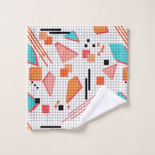 Seamless school geometric memphis shapes pattern s waschlappen (Waschlappen)