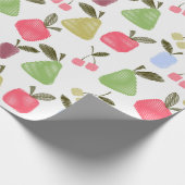 Seamless scratched cartoon frucht apples pears geschenkpapier (Ecke)