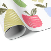 Seamless scratched cartoon frucht apples pears geschenkpapier (Rolleneckpunkt)