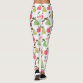 Seamless scratched cartoon frucht apples pears leggings (Rückseite)