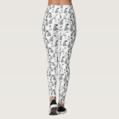 Seamless scratched cartoon frucht apples pears leggings (Rückseite)