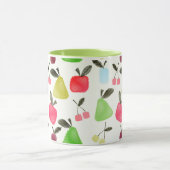 Seamless scratched cartoon frucht apples pears tasse (Zentrum)