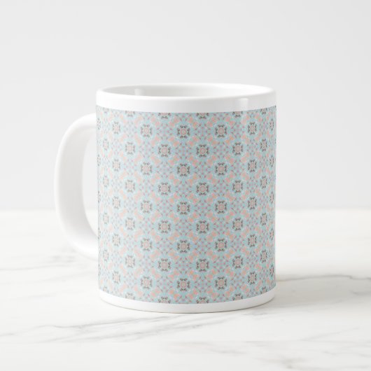 Seamless Sea Themed Patches Jumbo-Tasse (Vorderseite Links)