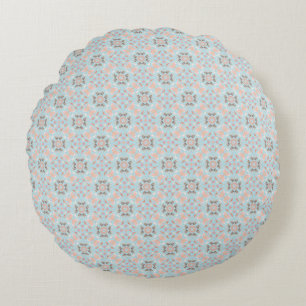 Seamless Sea Themed Patches Rundes Kissen