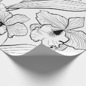 Seamless sketted Orchid Cattleya Blume tropisch Geschenkpapier (Ecke)