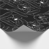 Seamless sketted Orchid Cattleya Blume tropisch Geschenkpapier (Ecke)
