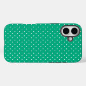 Seamless solid teal polka dot pattern Case-Mate iPhone hülle (Rückseite (Horizontal))