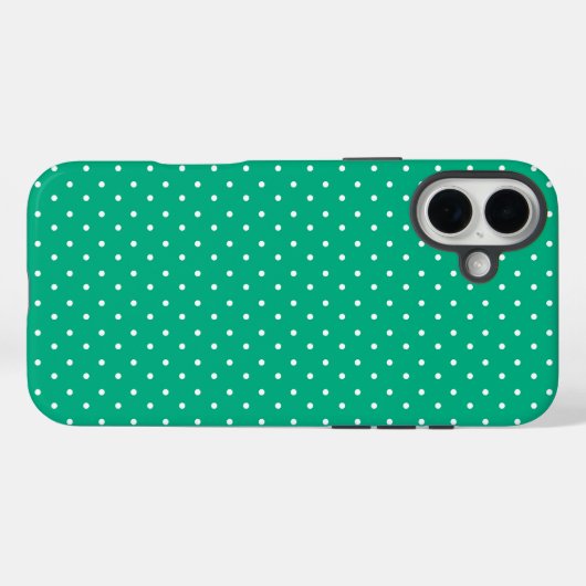 Seamless solid teal polka dot pattern Case-Mate iPhone hülle (Rückseite (Horizontal))