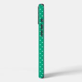 Seamless solid teal polka dot pattern Case-Mate iPhone hülle (Rückseite / Links)