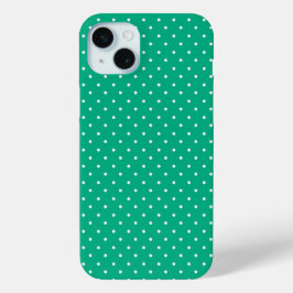 Seamless solid teal polka dot pattern Case-Mate iPhone hülle