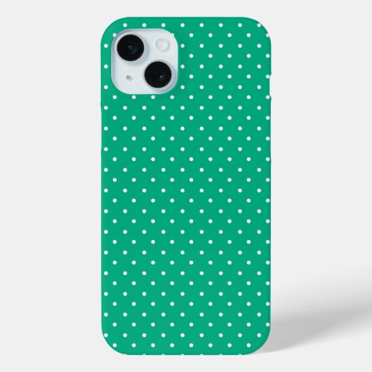 Seamless solid teal polka dot pattern Case-Mate iPhone hülle (Rückseite)