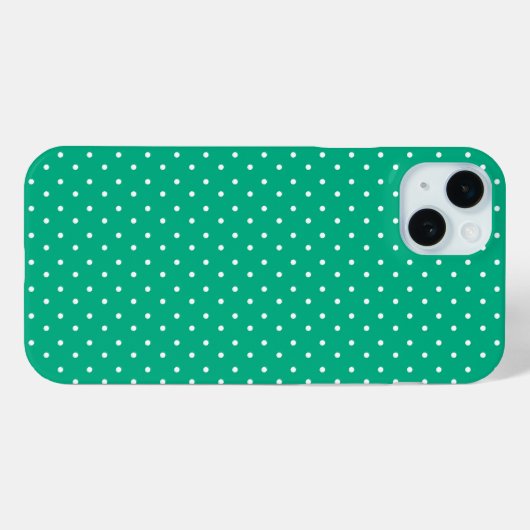 Seamless solid teal polka dot pattern Case-Mate iPhone hülle (Rückseite (Horizontal))