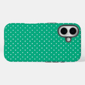 Seamless solid teal polka dot pattern Case-Mate iPhone hülle (Rückseite (Horizontal))