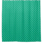 Seamless solid teal polka dot pattern duschvorhang (Vorderseite)
