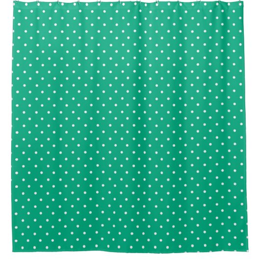 Seamless solid teal polka dot pattern duschvorhang (Vorderseite)