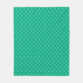Seamless solid teal polka dot pattern fleecedecke (Vorderseite)