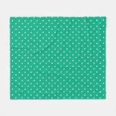 Seamless solid teal polka dot pattern fleecedecke (Vorderseite (Horizontal))