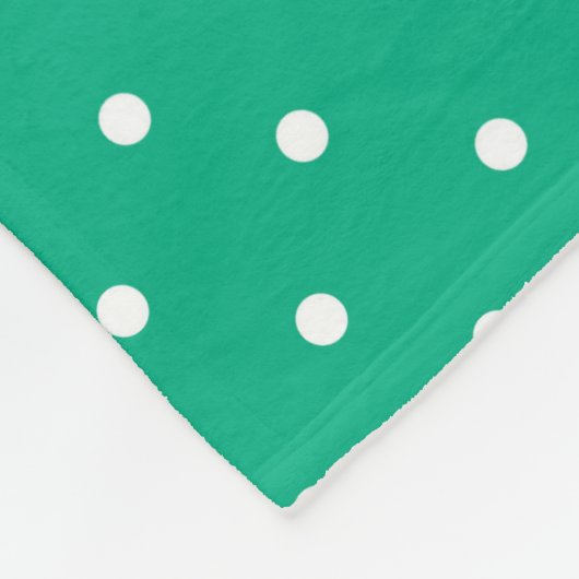 Seamless solid teal polka dot pattern fleecedecke (Ecke)