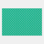 Seamless solid teal polka dot pattern geschenkpapier set (Vorderseite 2)