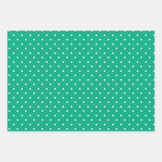 Seamless solid teal polka dot pattern geschenkpapier set (Vorderseite 2)