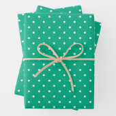 Seamless solid teal polka dot pattern geschenkpapier set (Beispiel)
