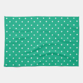 Seamless solid teal polka dot pattern geschirrtuch (Horizontal)