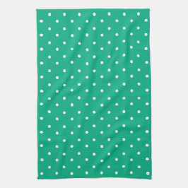 Seamless solid teal polka dot pattern geschirrtuch